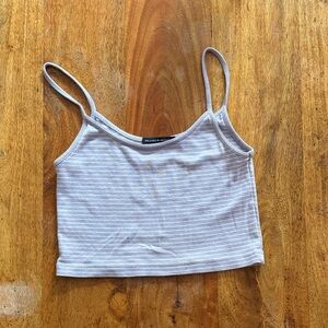 Brandy Melville Light purple Striped Tee